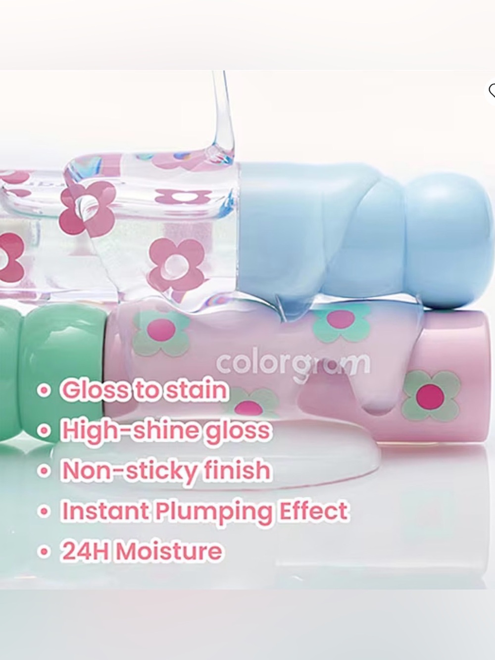 Colorkaram Pink Lip Gloss - Dewy Pink Shine - Picture 3 of 4